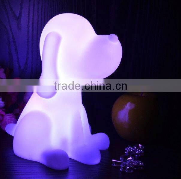 2016 Christmas kids gift LED color change dog night light