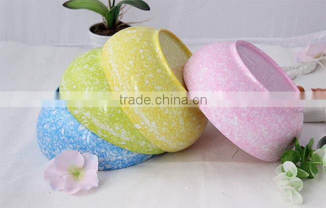 Wholesale cheap bowl shape colorful plastic flower pots