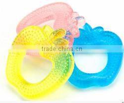 Non-toxic High quality bpa free apple shape silocone baby teether