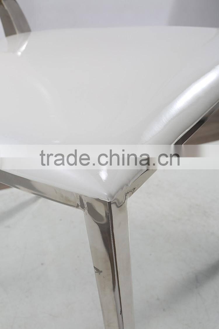 Foshan furniture market modern stainless steel chair for wedding