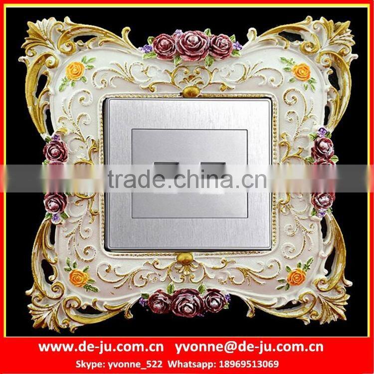 Silver Resin Home Switch Socket Frame Sticker