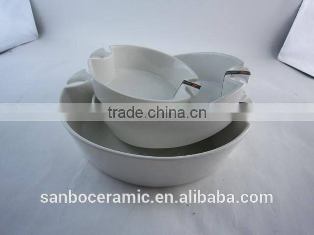 Good Quality High White ceramic bakeware Set with Handles
