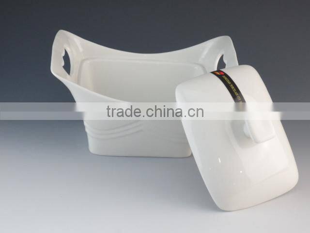 eco-friendly white porcelain casserole iron rack available