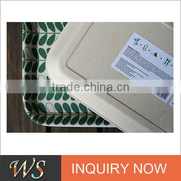 Eco-friendly Bamboo Fiber Printing Lunch Tray