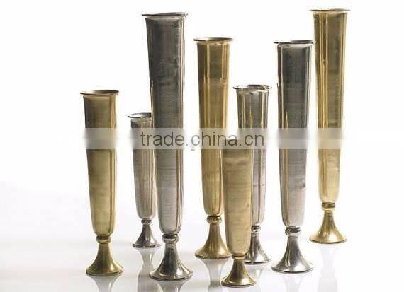 copper plated centerpiece metal vase