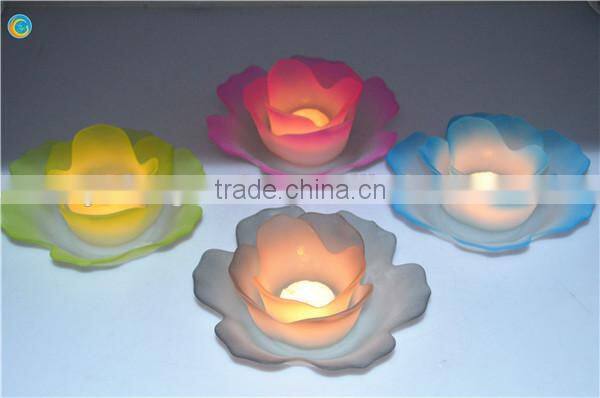 Lotus Glass Candle Holder