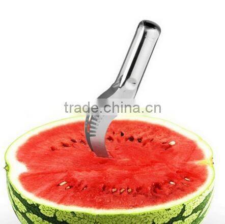wholesale stainless steel water melon cutter water melon slicer cantaloupe cutter