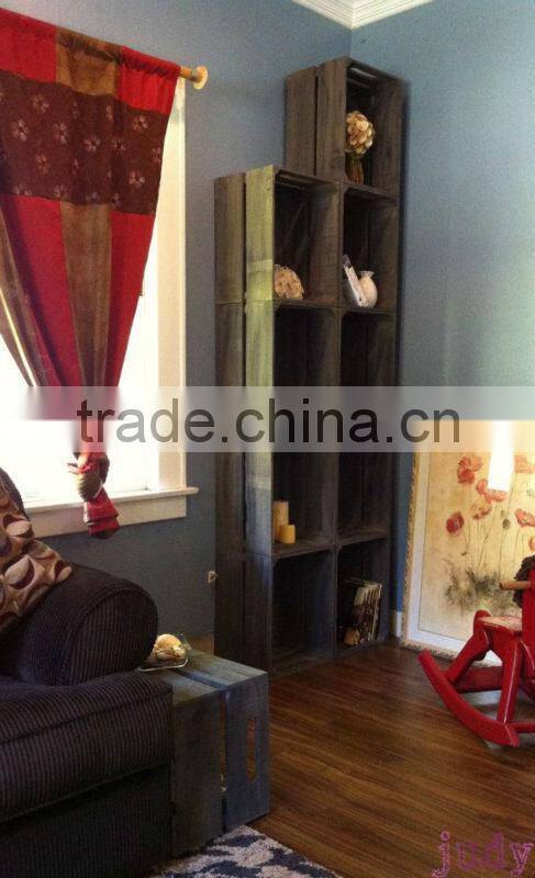 living room antique The study wooden storage stand crate