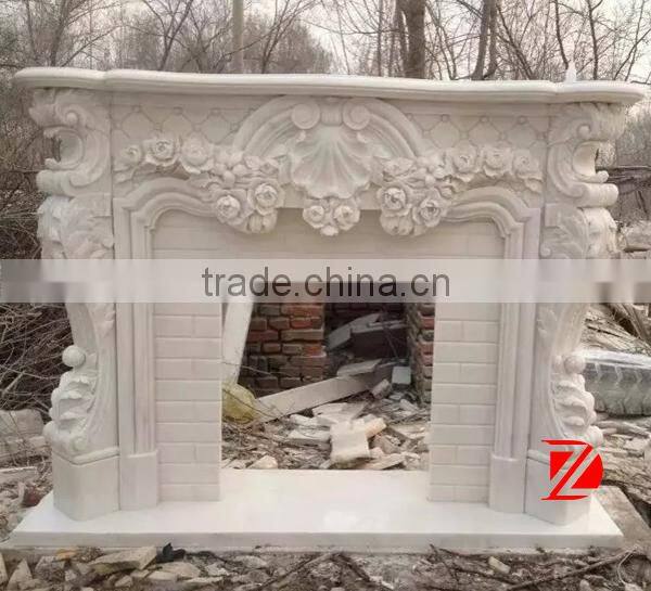 natural stone marble electric fireplace