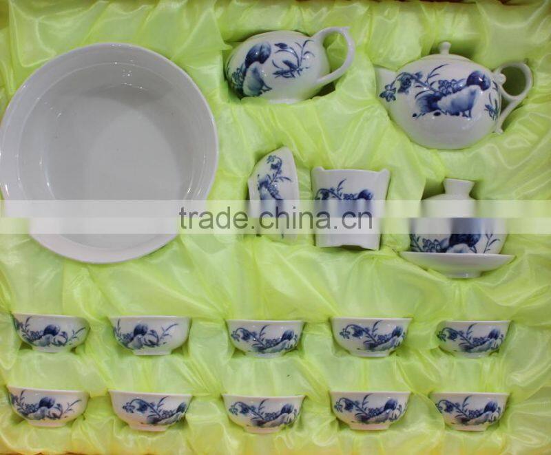 Royal design high quality hand painted ceramic silver plated tea set bone china for hospitality