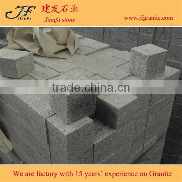 Surface flamed edge cut G603 grey granite paving cubes