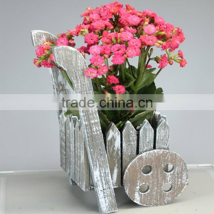 Wooden Cart Garden Planting Flower Pot/Decoration