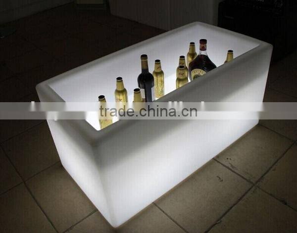 Color Changing Garden decoration plastic illuminated led operating ice bucket