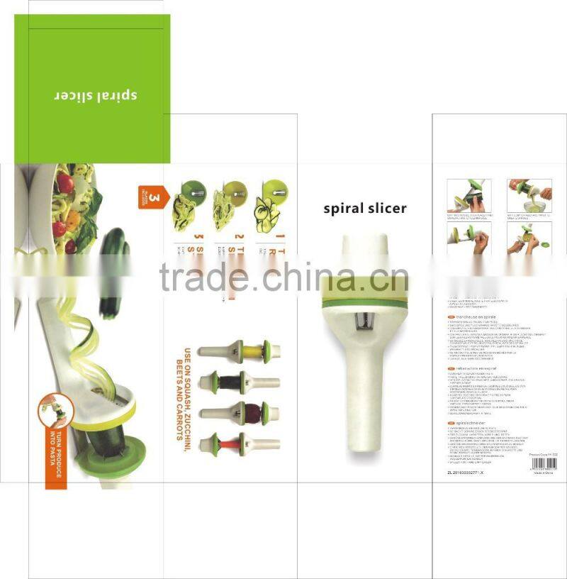 2016 hot sale Plastic Spiral Vegetable Slicer as seen on tv