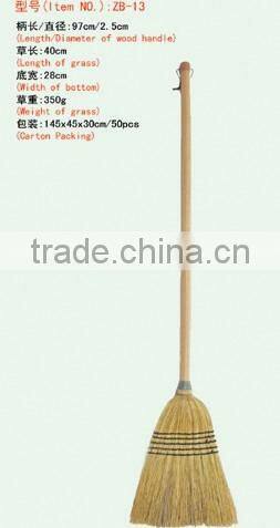 NATURAL LONG HANDLE GRASS BROOM