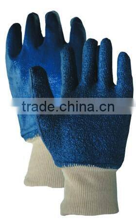 Sunnyhope cotton Towel liner Blue nitrile fully coated work glove