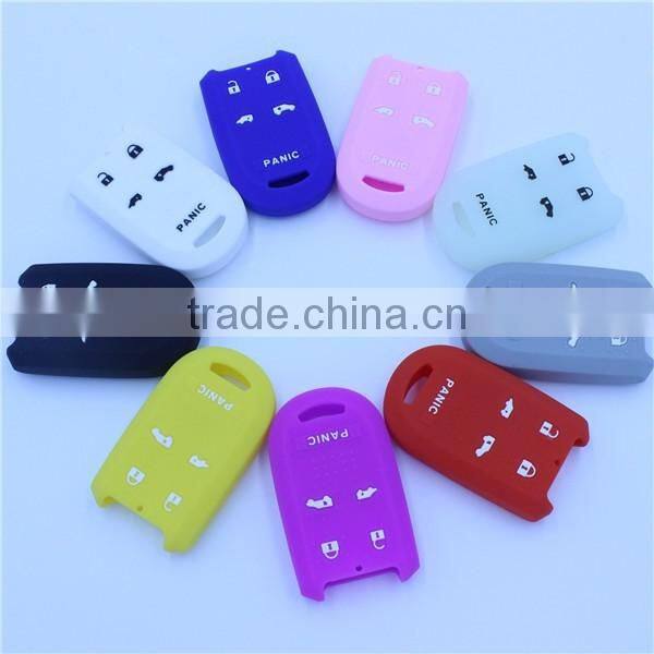 silicone rubber car key cover shell case for honda 5 buttons