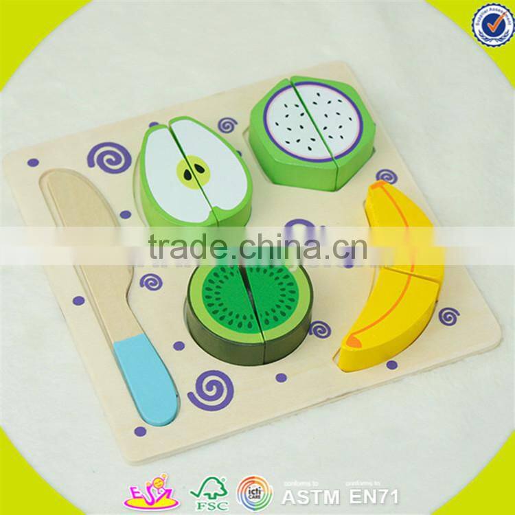 Wholesale children funny wooden fruits toy best gift for kids wooden cutting fruits toy W10B091A