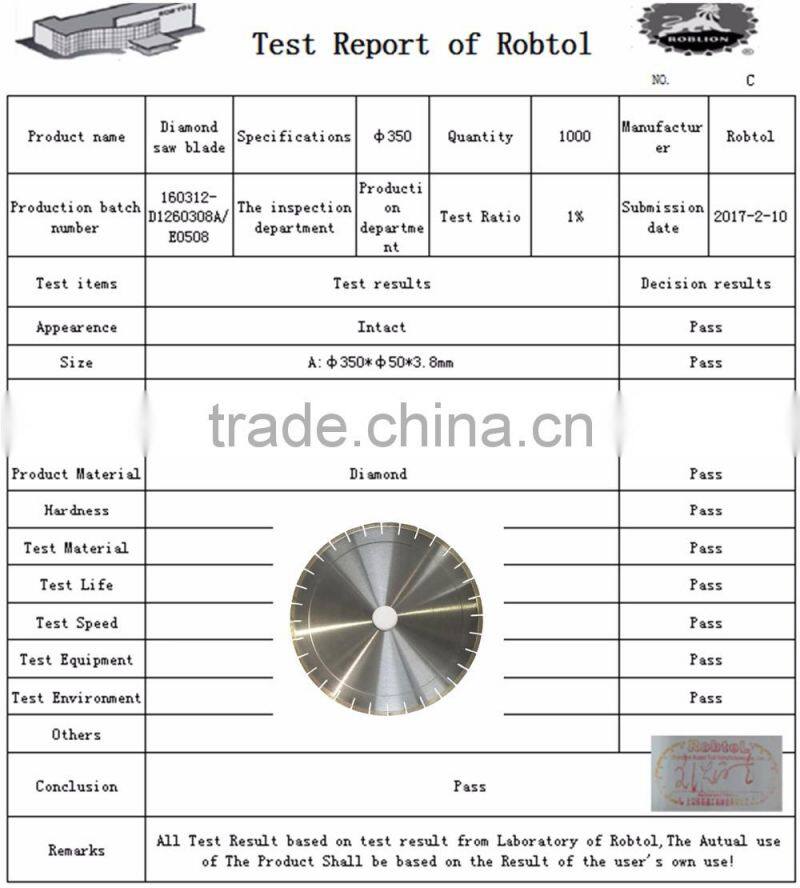 14" 350mm Marble Diamond Bridge Saw Blade Circular Disc Cutting Segmented