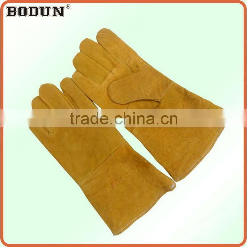 A2006 14" electric yellow leather welding glove