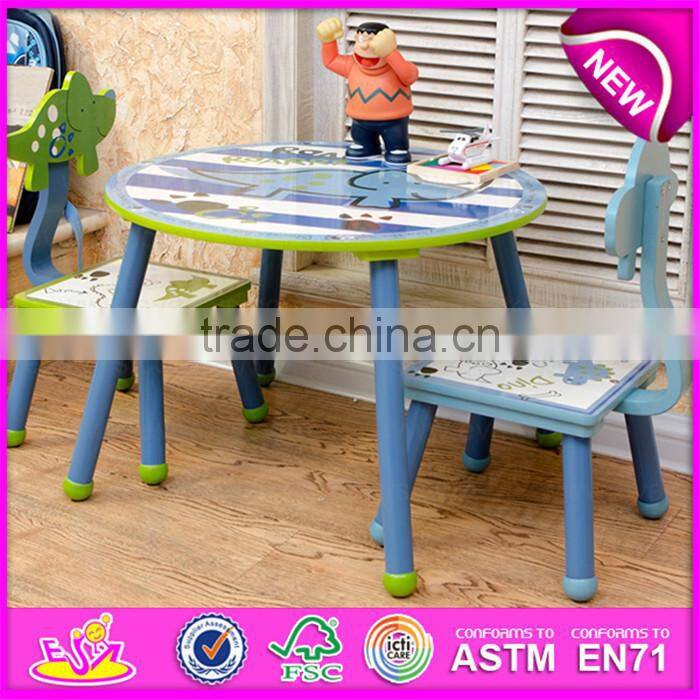 Eco-friendly student wooden writing table chair for kids,High quality kids writing table and chair set W08G153