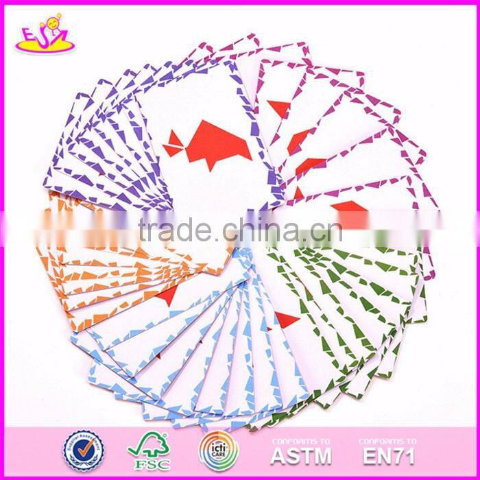 2017 Best design intelligence tangram wooden mind puzzles for kids W11D007