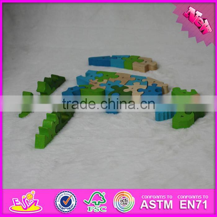 2016 Brand new children wooden dinosaur puzzle W14I034