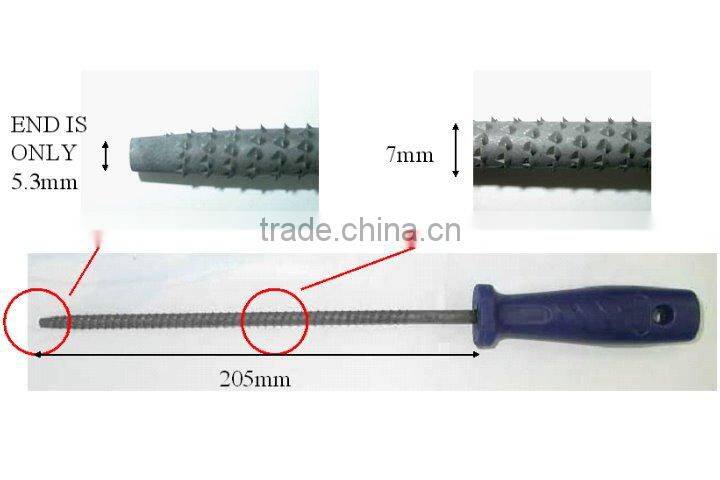200mm Hardened Carbide Round Wood Rasp Files With Plastic Handle