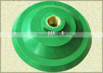 Abrasive rubber backing pad