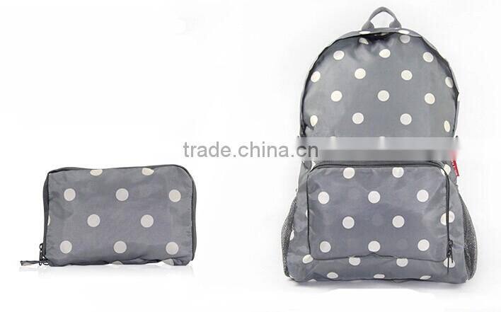 Colorful polka dots folding school bag