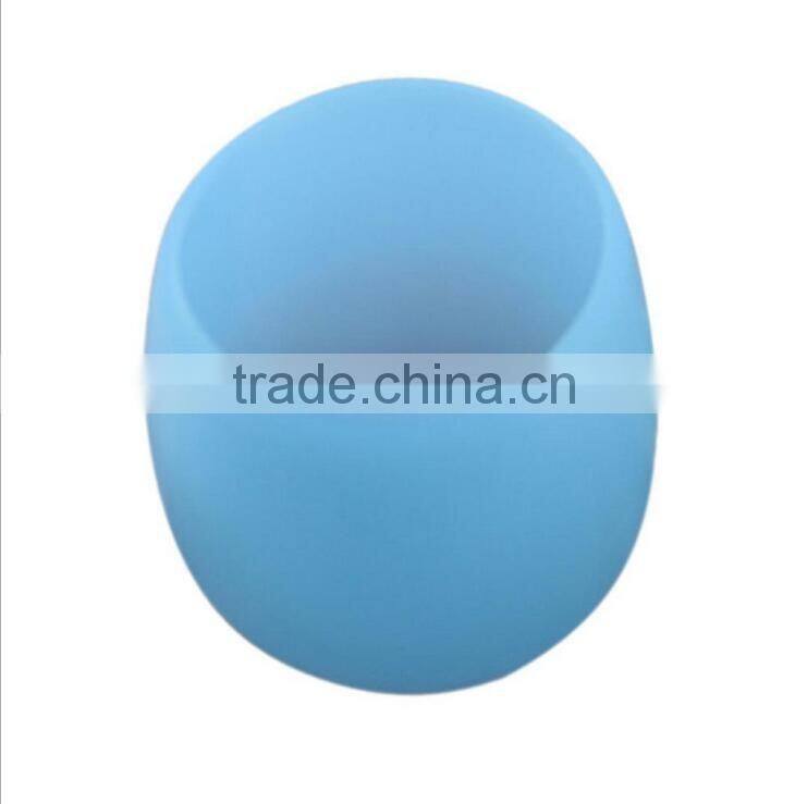 Custom LOGO Wine Cup Food Grade Unbreakable Stemless Cup Cheap Colored Silicone Wine Glasses For Outside Parties