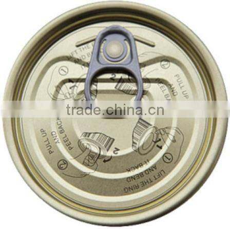 China made Tinplate Full Aperature Easy Open, Tinplate Easy Open End