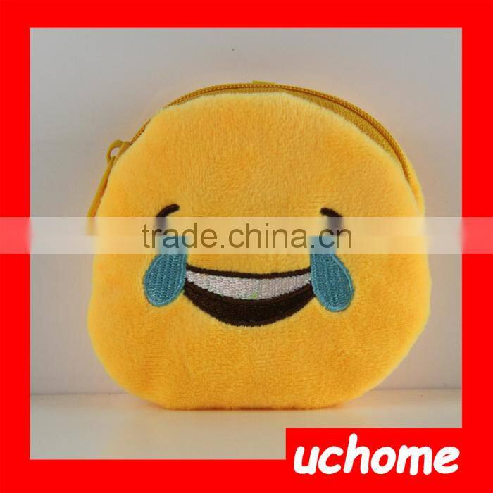 UCHOME Cheap Custom Coin Purse, Plush Emoji Coin Purse