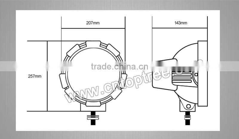 7 inch hid work light 35w 55W 75W 100w hid off road light