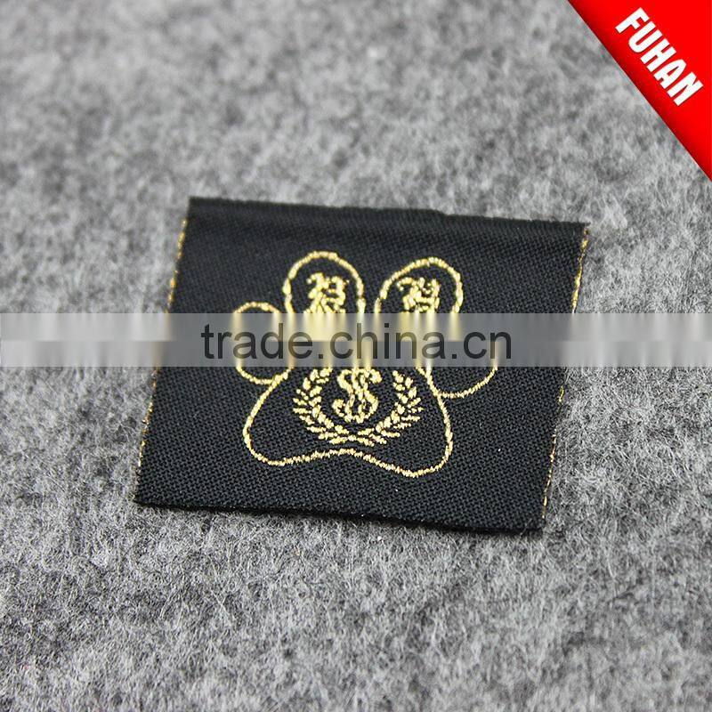 Custom Personalized Quality Gold Thread Clothing Woven Labels