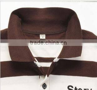 mens custom yarn-dyed short sleeve,summer men's cotton stripe polo shirt