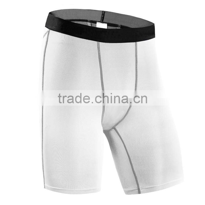 Wholesale polyester comfortable gym mens tight fitness sport shorts
