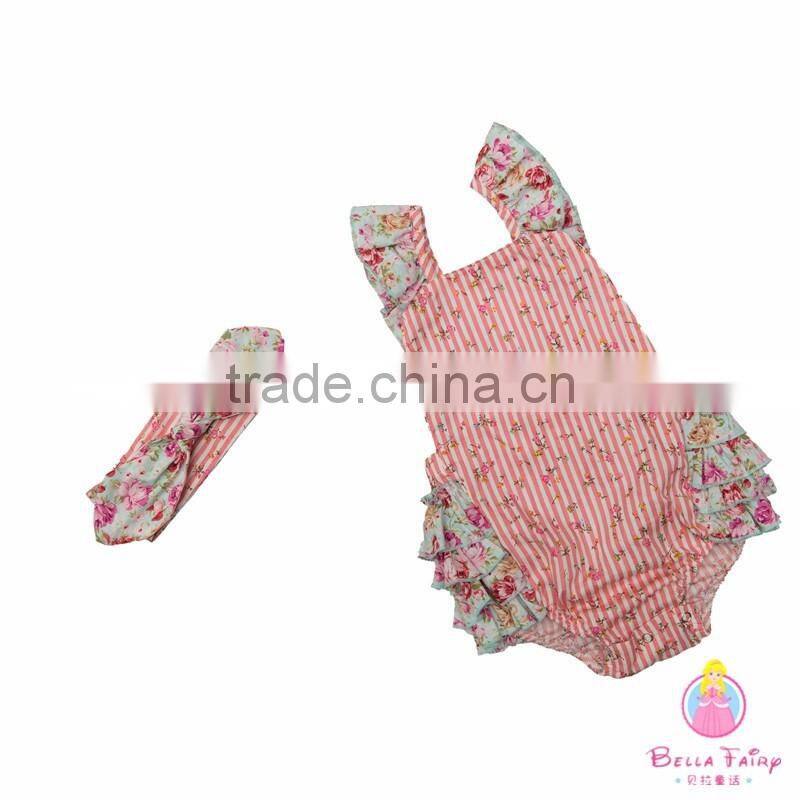 2017 Boutique Baby Clothing Baby Cotton Romper Summer Jumpsuits For Girls