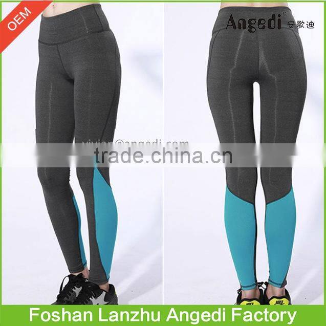 Women Sports Legging Skinny Jogging Bodybuilding Polyester Pants with High Elasticity Gym running workout pants