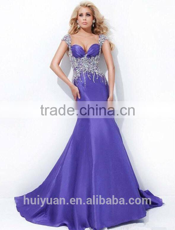new purple backless off shoulder beaded ball gown bridal gown