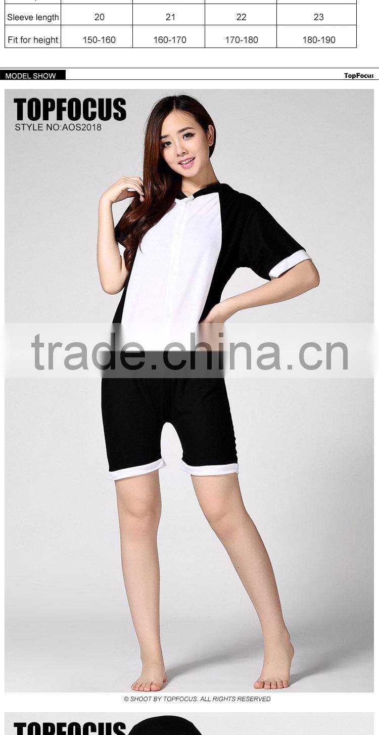 Wholesale penguin pattern lady's cotton home wear cartoon animal Girls Summer Onesie