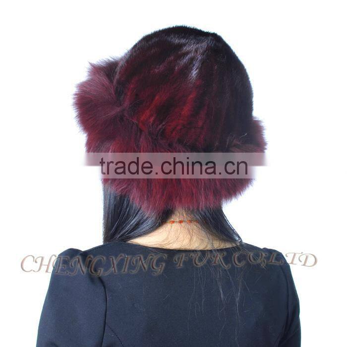 CX-C-156C Fashionable Cheap Custom Fashion Real Mink Fur Beanie Cap fur hats women