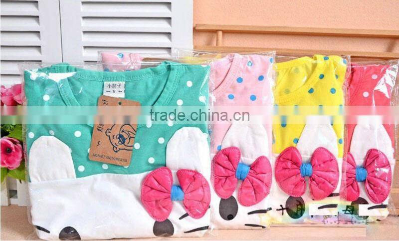 Hot selling summer baby girl clothes set cartoon batwing tees+shorts 2 pcs set chidlren's suit Hello Kitty tracksuit