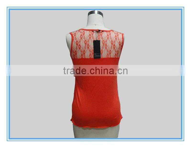 Fashion Solid Color Three Layers Chiffon Knitted Sleeveless Blouse
