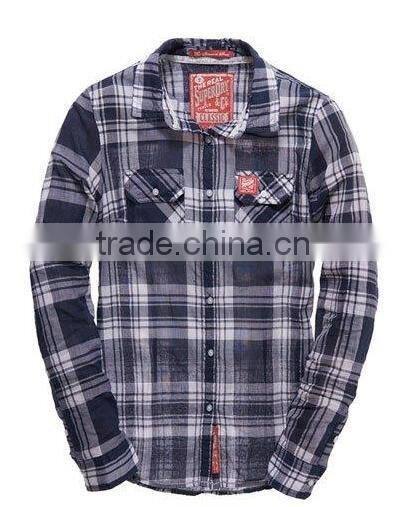 100%COTTON YARN DYED CHECK LADIES SHIRT 2