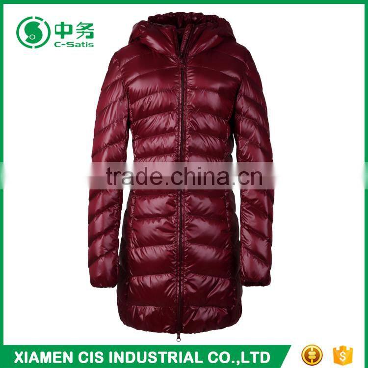 Morden Style Long Length Winter Warm Goose Down Coat for Women