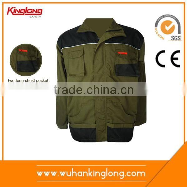 Hot sell mens bubble two tone jacket with chest reinforcement