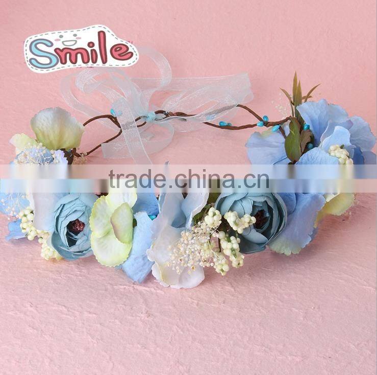 2017 Hot Sale Fashion Baby Girl Lace Flower Hair Band Fancy Hair Accessories