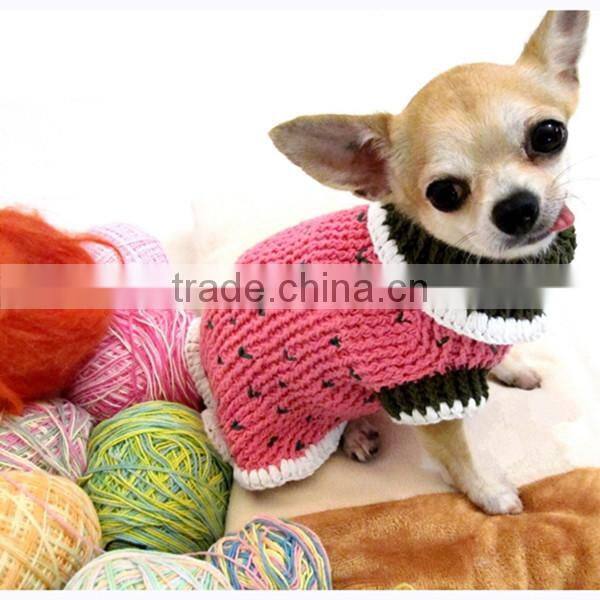 Red Heart Style Crochet Dog Sweater