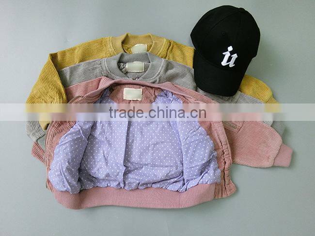 1-7 years Wholesale 2017 New Autumn Long Sleeve Cotton Boys Girls Coat (pick size color)